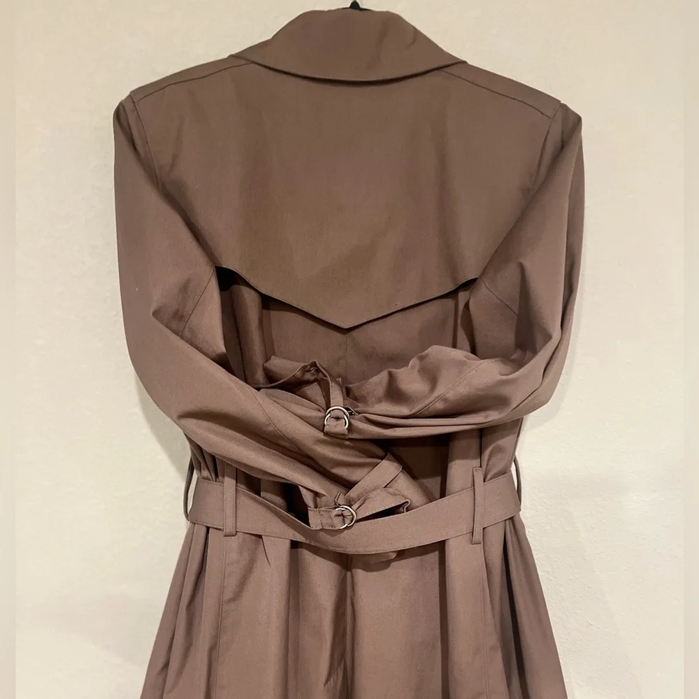 London Fog VINTAGE Trench coat double breasted khaki / 12 Reg - Picture 5 of 6